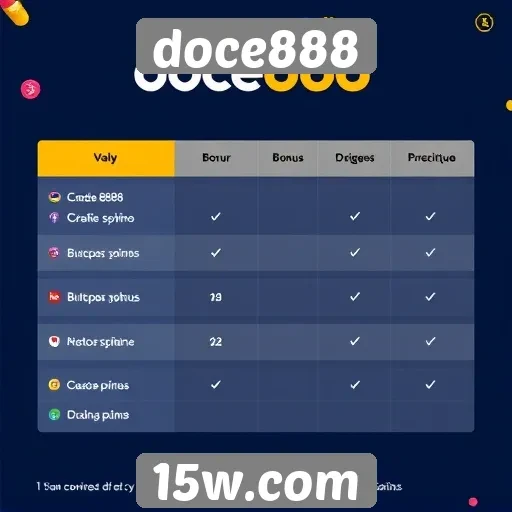 Comparação entre doce888 e concorrentes diretos